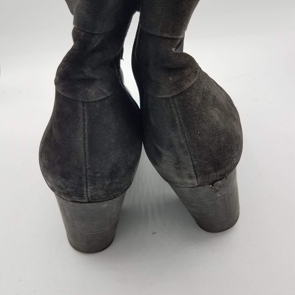 Clarks Womens 7.5 Mission Zelle Side Zip Ankle Boots Heel Booties Black 64521 - Picture 5 of 10